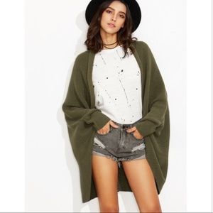 🎉FLASH SALE 🎉 WKEND ONLY! OLIVE SHAWL CARDIGAN